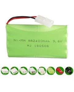 9.6V Ni-MH AA 2400mAh Rechargeable Battery Pack, Compatible with RC boat, RC Car, Electric Toys, Lighting, Model Car
