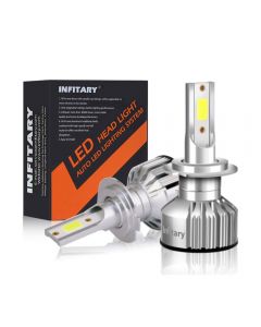 Infitary Car Headlights, H1 H11 H3 H13 H27 880 9006 9007 Car Bulb, 2PCS 72W 10000LM 6500K Headlamp