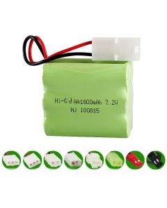 7.2V  Ni-CD AA 1800mAh Rechargeable Battery Pack, Compatible with RC boat, RC Car, Electric Toys, Lighting, Model Car
