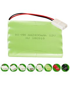 12V  Ni-MH AA 2400mAh Rechargeable Battery Pack, Compatible with RC boat, RC Car, Electric Toys, Lighting, Model Car