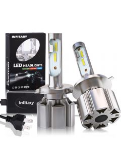 Infitary Car Headlights, H4 H7 H1 H3 H11 H13 Car Bulb, 2PCS 6500K 72W 10000LM ZES Chips Auto Lamps