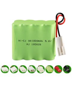 9.6V  Ni-CD AA 1800mAh  Rechargeable Battery Pack, Compatible with RC boat, RC Car, Electric Toys, Lighting, Model Car
