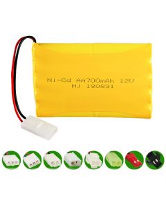 12V  Ni-CD AA 700mAh Rechargeable Battery Pack, Compatible with RC boat, RC Car, Electric Toys, Lighting, Model Car