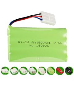 9.6V Ni-CD AA  1800mAh Rechargeable Battery Pack, Compatible with RC boat, RC Car, Electric Toys, Lighting, Model Car