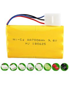 9.6V  Ni-CD AA 700mAh Rechargeable Battery Pack, Compatible with RC boat, RC Car, Electric Toys, Lighting, Model Car