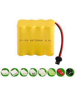 9.6V Ni-CD AA 700mAh Rechargeable Battery Pack, Compatible with RC boat, RC Car, Electric Toys, Lighting, Model Car