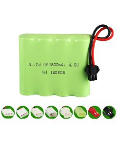 4.8V  Ni-CD AA 1800mAh Rechargeable Battery Pack, Compatible with RC boat, RC Car, Electric Toys, Lighting, Model Car