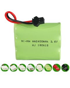 3.6V  Ni-MH AA 2400mAh Rechargeable Battery Pack, Compatible with RC boat, RC Car, Electric Toys, Lighting, Model Car