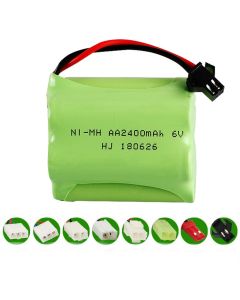 6V  Ni-MH AA 2400mAh Rechargeable Battery Pack, Compatible with RC boat, RC Car, Electric Toys, Lighting, Model Car