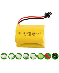6.0V Ni-CD AA 700mAh Rechargeable Battery Pack, Compatible with RC boat, RC Car, Electric Toys, Lighting, Model Car