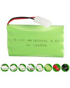 9.6V  Ni-CD AA 1800mAh Rechargeable Battery Pack, Compatible with RC boat, RC Car, Electric Toys, Lighting, Model Car