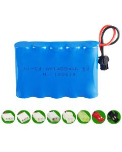 6V  Ni-CD AA 1400mAh Rechargeable Battery Pack, Compatible with RC boat, RC Car, Electric Toys, Lighting, Model Car