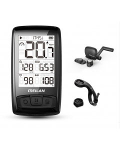 Meilan M4 Wireless Bike Computer, ANT+ BLE4.0 Bicycle Speedometer and Odometer with Cadence/Speed Sensor, Heart Rate Monitor,  IPX5 Waterproof  