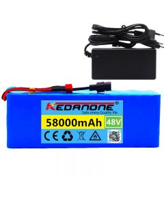 13S3P 18650 48V 58Ah 1000W Li-ion Battery Pack, For Electric bicycle Scooter With BMS (1pcs)