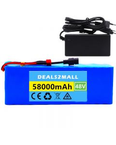 13S3P 18650 48V 58Ah 300W/500W /1000W Li-ion Battery Pack, For Electric bicycle Scooter With BMS (1pcs)