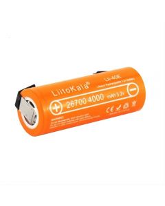 LiitoKala 3.2V 26700 4000mAh LiFePO4 Battery +Nickel Sheets (1pcs)