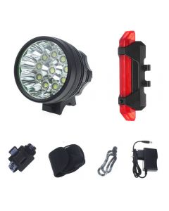 10000 Lumens Bicycle Light and Taillight Set,  3 Modes LED Front Bicycle Light, 5LED Cycling Taillight, USB Rechargeable