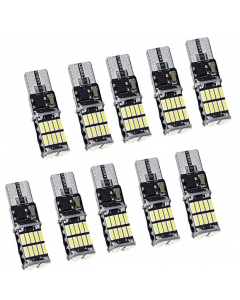 T10 W5W LED Canbus Bulbs, 10PCS 4014 26SMD 168 Parking Signal Lamps