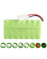8.4V Ni-MH AA 2400mAh Rechargeable Battery Pack, Compatible with RC boat, RC Car, Electric Toys, Lighting, Model Car