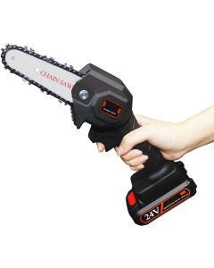 Mini Chainsaw, 4 Inch Electric Portable Chainsaw, Cordless,  Lightweight, for Tree Branch Wood Cutting