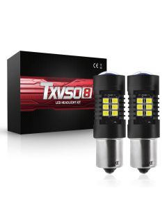 TXVSO8 LED Car Signal  Lamps,1156 BA15S P21W LED Car Bulbs,2PCS 42W 6000K 1200LM Automotive Turn Signal Reverse Brake Lights 