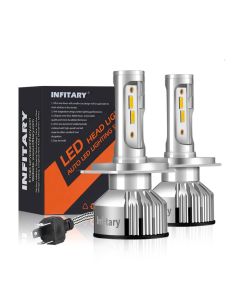 Infitary V3 Car Headlight, H4 H7 H11 H1 Car Bulb, 2PCS 12000LM 72W 6500K 3000K 4500K Car Light, Motorcycle Headlight