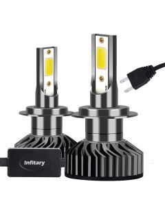 Infitary F2 COB Car Headlight, H1 H11 H3 H13 H27 880 9006 9007 Car Bulb, 2PCS 72W 10000LM 6500K  Headlamp  