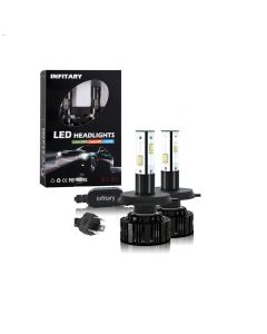Infitary Car Headlights, H7 H4 H11 H13 9005 9006 Car Bulb, 2PCS 12V 72W 12000LM 6500K Light Bulbs