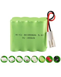 9.6V  Ni-CD AA 1800mAh  Rechargeable Battery Pack, Compatible with RC boat, RC Car, Electric Toys, Lighting, Model Car