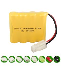 4.8V  Ni-CD AA 400mAh Rechargeable Battery Pack, Compatible with RC boat, RC Car, Electric Toys, Lighting, Model Car