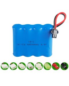 4.8V  Ni-CD AA 1400mAh Rechargeable Battery Pack for RC Toys with Multi Plug 