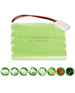 12V  Ni-CD AA 1800mAh Rechargeable Battery Pack, Compatible with RC boat, RC Car, Electric Toys, Lighting, Model Car