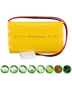 9.6V  Ni-CD AA 800mAh Rechargeable Battery Pack, Compatible with RC boat, RC Car, Electric Toys, Lighting, Model Car