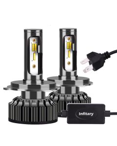 Infitary A6 Car Headlight, H1 H3 H11 H13 H7 Car Bulb, 2PCS 72W 14000Lm 3000K 4500K 6500K Color Change Auto Fog Lamps