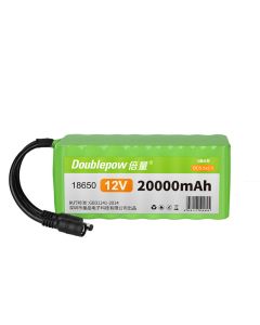 Doublepow 12V 18650 20000mAh 3S8P Li-Ion Battery with DC Plug For LED Light Electronic Devices