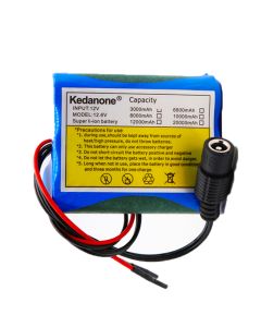 Kedanone 12V 3000mAh 18650 Li-ion Rechargeable Battery Pack For CCTV Camera 