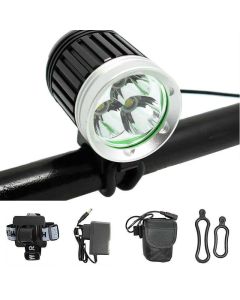 5400 Lumens 3* T6 LED Bicycle Front Headlamp Mountain Bike Light with 6*18650 Battery pack 