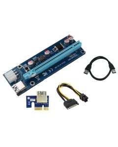 USB 3.0 PCI-E Express 1Xto16X Extension Riser Card Adapter SATA with Power Cable 2017 update version
