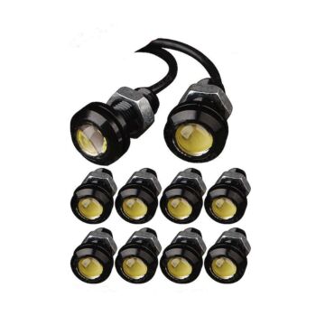 10PCS COB DRL Daytime Running Light Fog Lamp, 9W 12V 18MM  Reversing Parking Signal Lamp 
