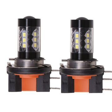 H15 Car LED Headlamps, 2PCS 1550LM SMD 335 80W 6000K Car Light Bulbs 