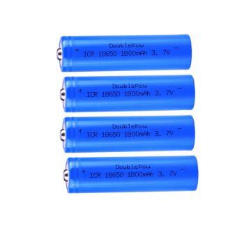 Doublepow 18650 3.7v 1800mAh Li-ion Rechargeable Battery with battery case (4pcs)