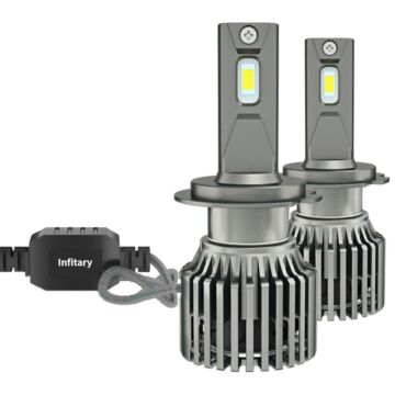 Infitary Car Headlight, H1 H3 H11 9005 9006 6500K Car Bulb,2PCS 6500K 100W 26000LM Auto Lamp