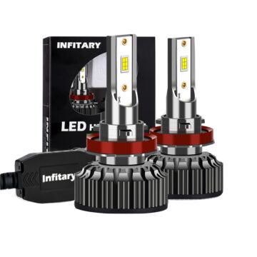 Infitary A8 Car LED Headlight, H1 H3 H11 H13 H27 HB3 HB4 Car Bulbs,2PCS 110W 20000LM 6500K Auto Lamp