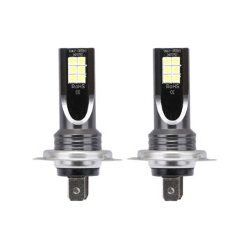 H7 Car LED Headlight, 2PCS 12V-24V 6000K 48W Car Fog Bulbs