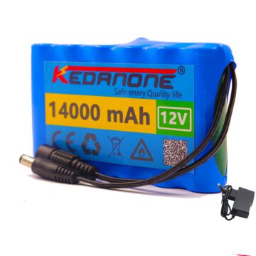 18650 12V 14000mAh Li-ion Rechargeable Battery  Pack  For Lanp , Monitor , loudspeaker (1pcs)