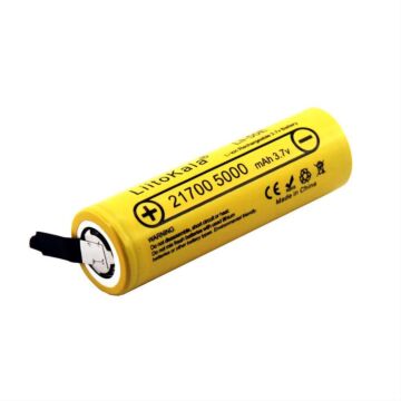 LiitoKala Lii-50E 21700 3.7V 5000mAh Battery For High power Appliances+DIY Nicke (1pcs)