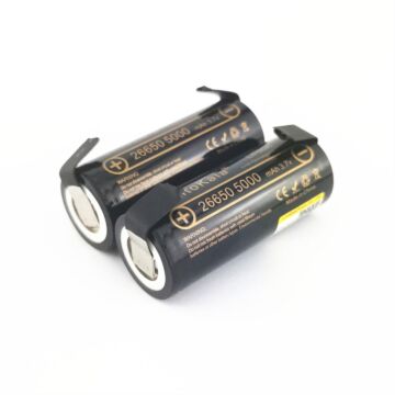 LiitoKala Lii-50A 26650 5000mAh Rechargeable Battery for Flashlight 20A +DIY Nickel Sheets (2piece)