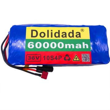 36V 10S4P 60Ah 500W High Power Battery Pack For Electric Bike BMS (1pcs)