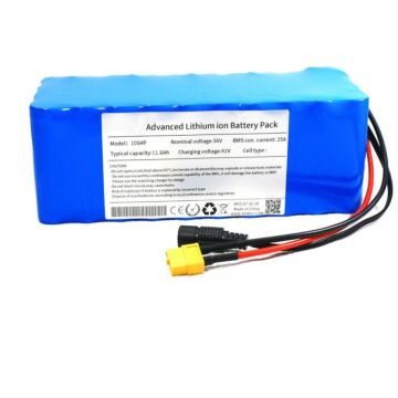36V 11.6Ah 10S4P 18650 Lithium Battery Pack For Electric Bicycle with 25A BMS (1pcs)