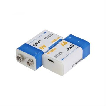 9V 1000mAh li-ion Rechargeable Battery Micro USB Batteries For Multimeter Microphone Toy (2pcs)